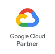 Google Cloud Partner logo featuring a colorful cloud design above text indicating partnership with Google Cloud services.