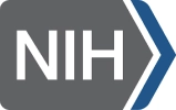 NIH logo with blue and gray color scheme and arrow design, representing the National Institutes of Health in the USA.