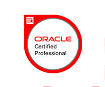 Oracle Certified Professional badge logo in red and white.