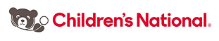 Children's National logo with bear mascot on left and red text on right. Pediatric healthcare branding.